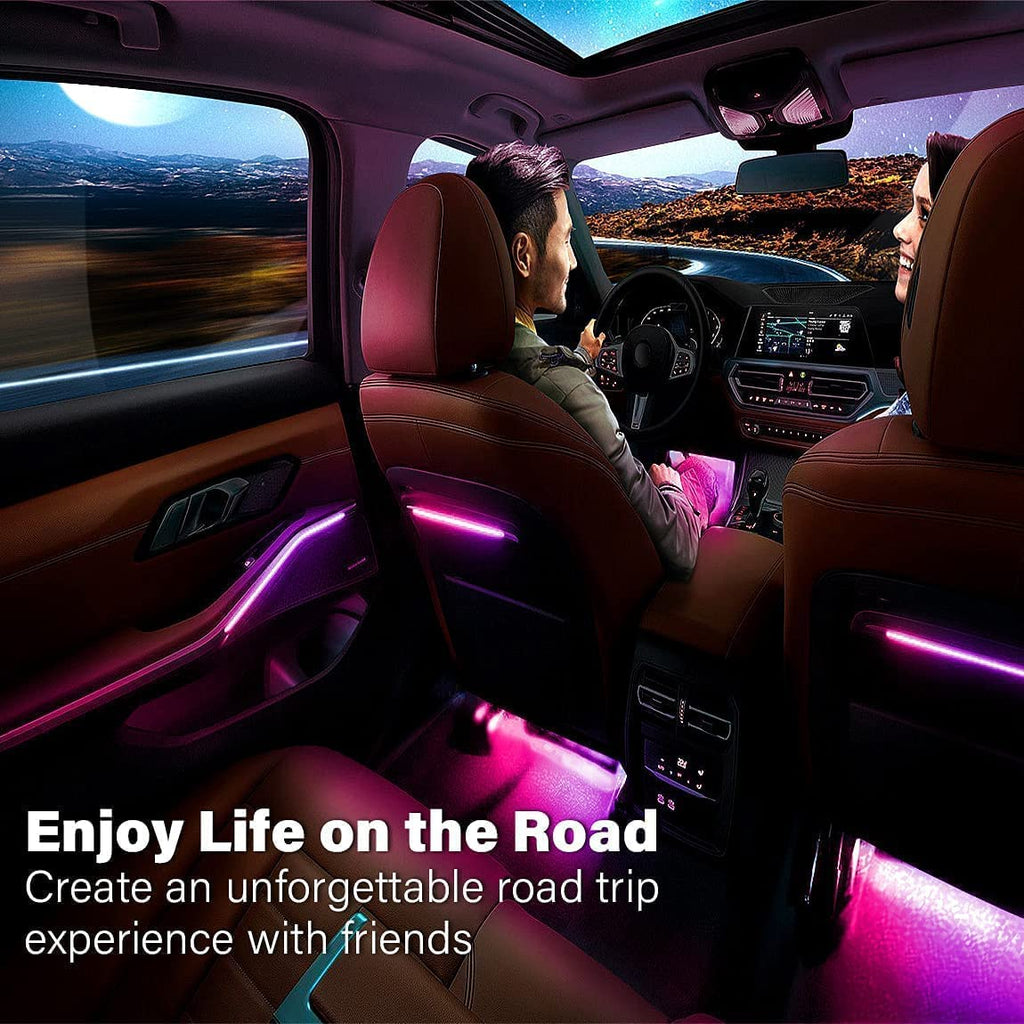 Premium Car Interior LED Strips — RGB App + Music Sync (Multi-Variant)