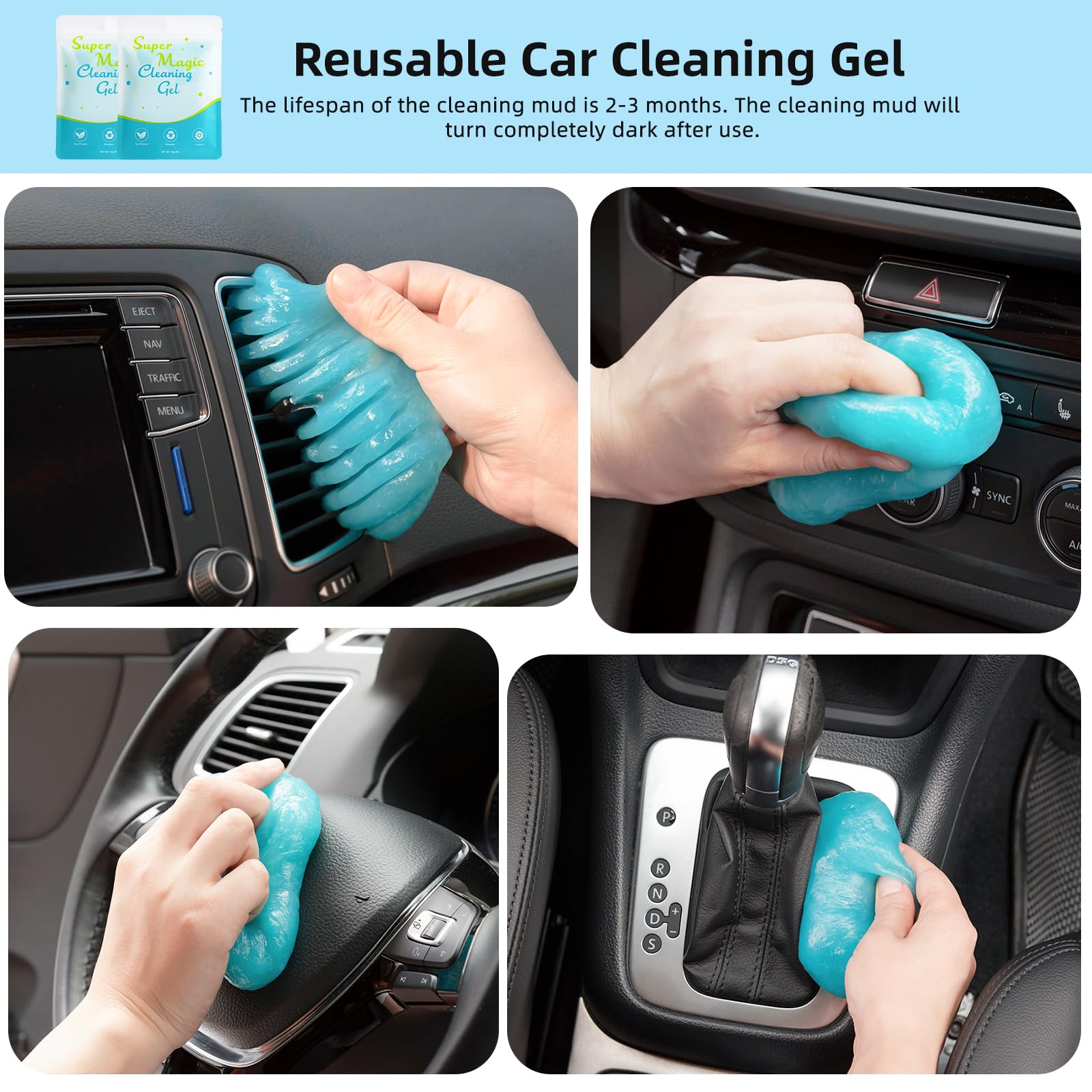Magic Cleaning Gel Putty — Lifts Dust From Vents & Crevices