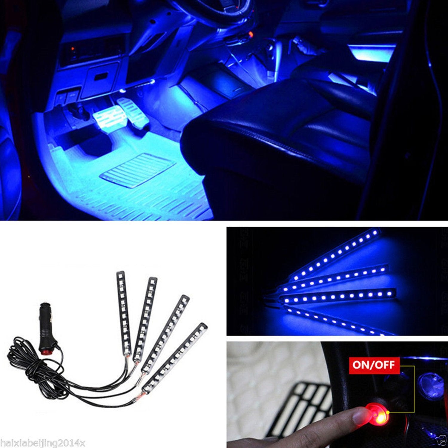 Premium Car Interior LED Strips — RGB App + Music Sync (Multi-Variant)