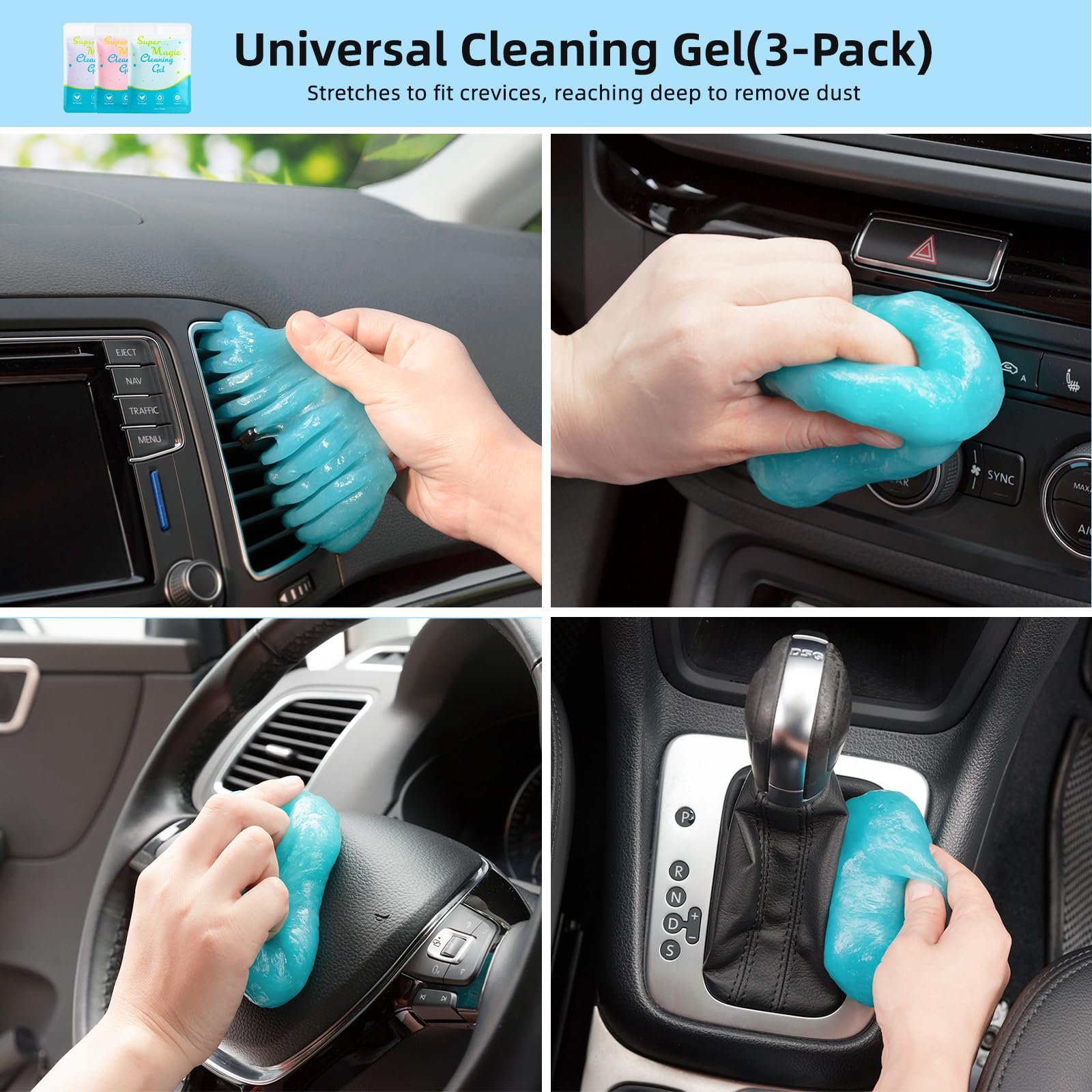 Magic Cleaning Gel Putty — Lifts Dust From Vents & Crevices