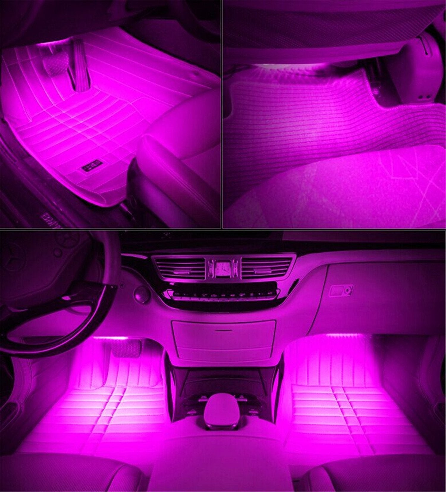 Premium Car Interior LED Strips — RGB App + Music Sync (Multi-Variant)
